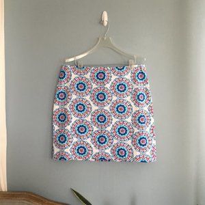 NWT Talbots White Red Blue Floral Print 16 Petite